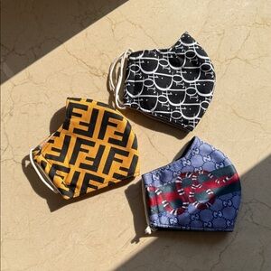 Face Mask Set - Black, Yellow, Blue